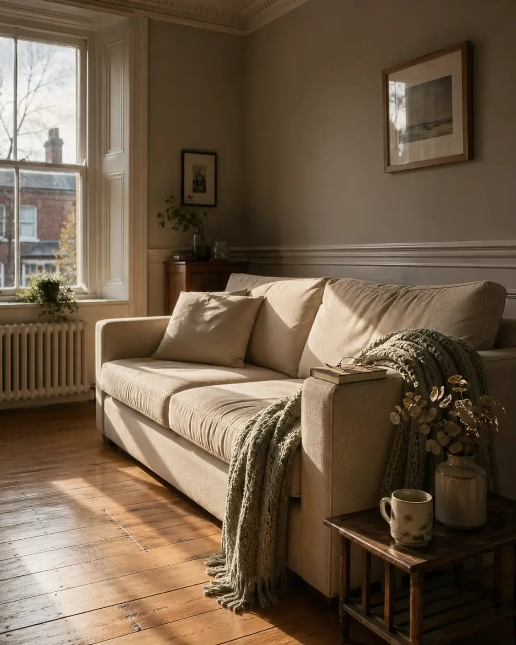 A bright Manchester living room, cleaned and ready for the next tenant